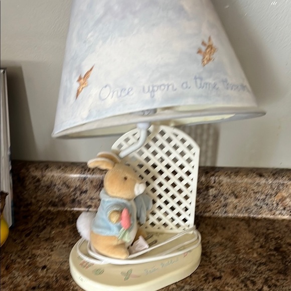 Vintage Other - Vintage Peter Rabbit Bunny Lamp with Pastel Shade